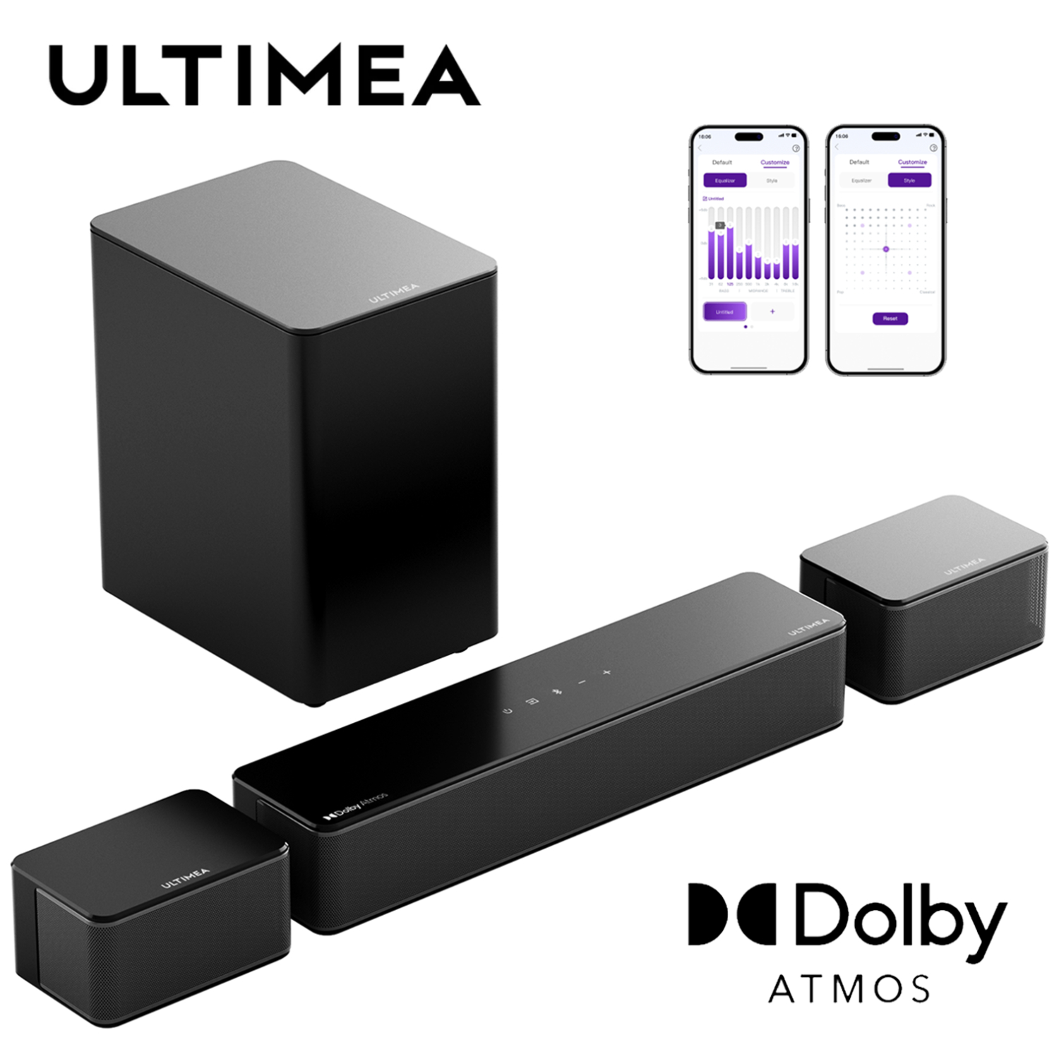 Home Cinema Onkyo 5.1 - ซาวด์บาร์ ULTIMEA 5.1 พร้อมระบบเสียง Dolby Atmos,