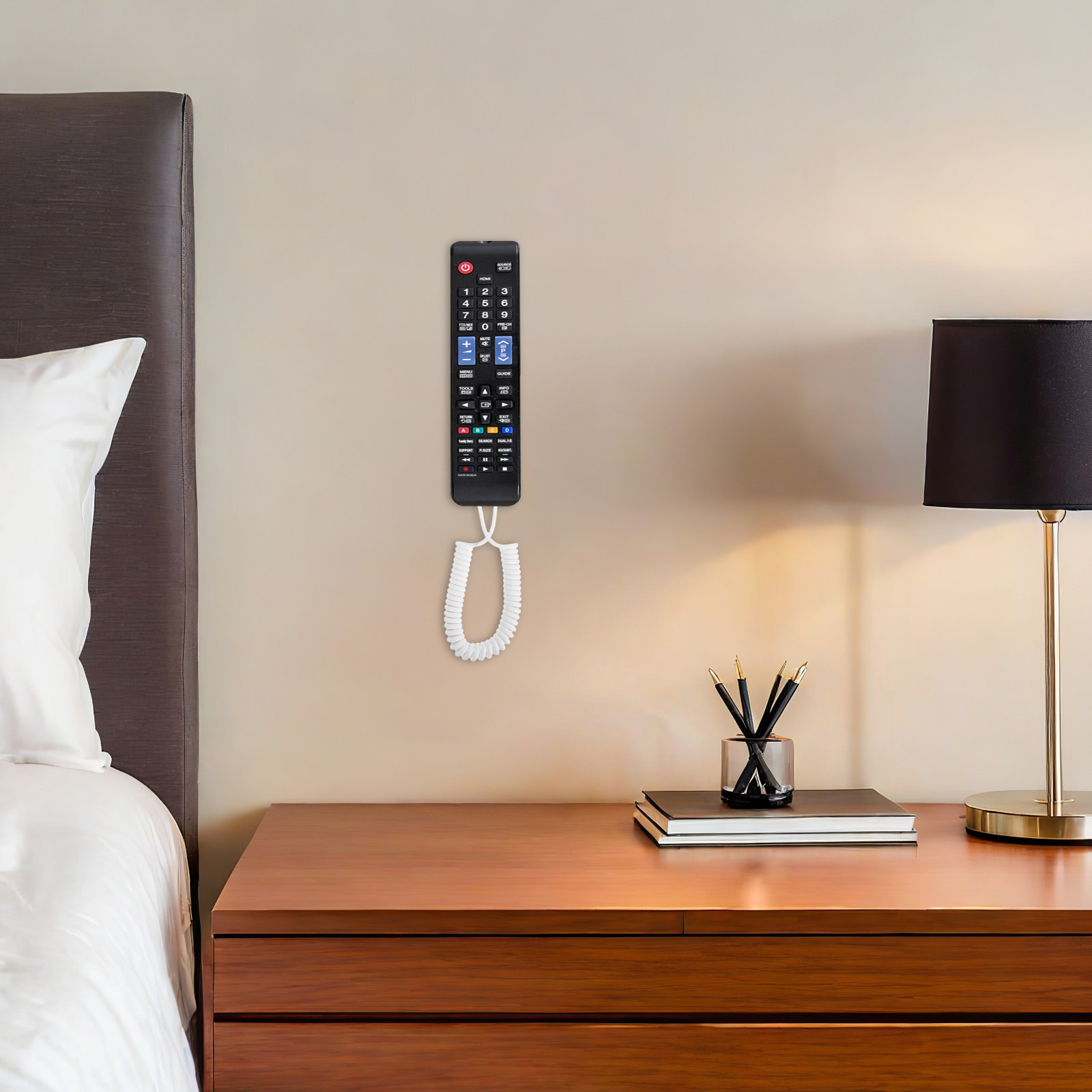 Universal Remote Control - สายคล้องรีโมทคอนโทรลป้องกันการสูญหาย 4 ชิ้น สายคล้องรีโมทคอนโทรลแบบพกพาอเนกประสงค์ สายเคเบิลนิรภัยแบบยืดหดได้ อุปกรณ์เสริมสำหรับบ้าน
