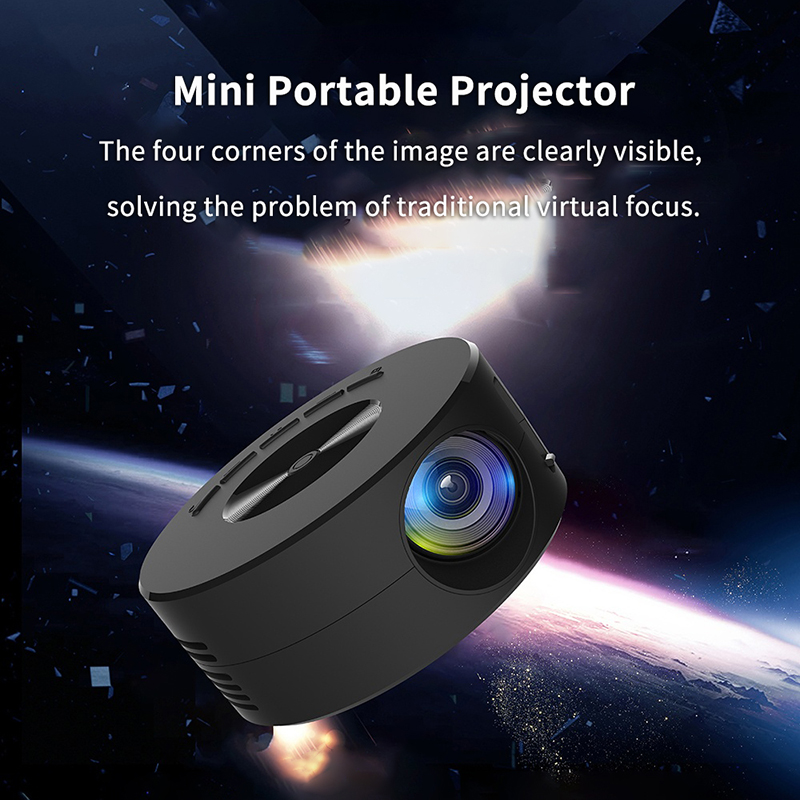 Home Cinema Projector Xiaomi - มินิโปรเจคเตอร์แบบพกพา 1920*1080P HD โปรเจคเตอร์โฮมเธียเตอร์กลางแจ้ง Camping Projection