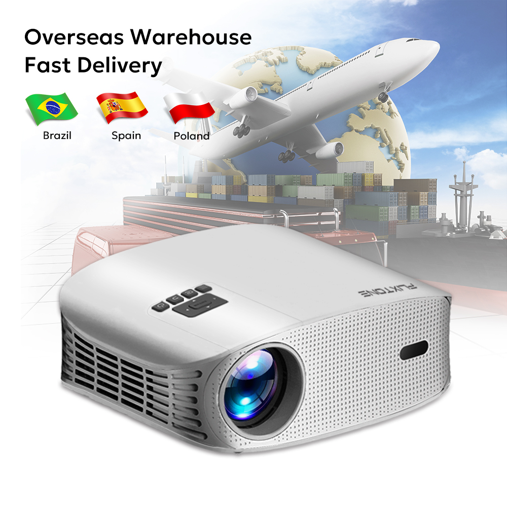 Home Cinema With Projector - มีสินค้าในสต็อก FlixTone โปรเจคเตอร์โฮมเธียเตอร์ 4K รุ่น D8W