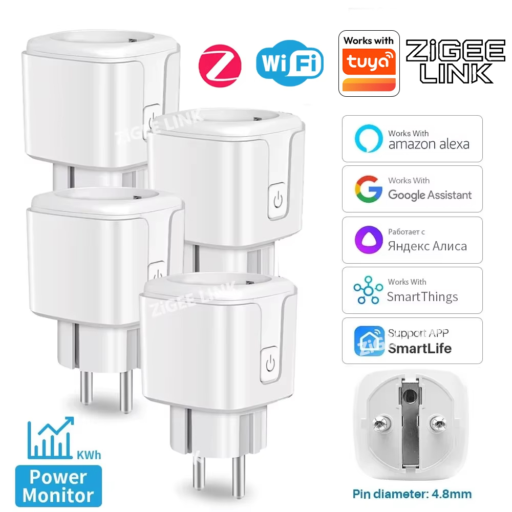 Home Cinema Alexa - ปลั๊ก ZigBee EU 16A/20A ปลั๊กอัจฉริยะ ตรวจสอบพลังงาน