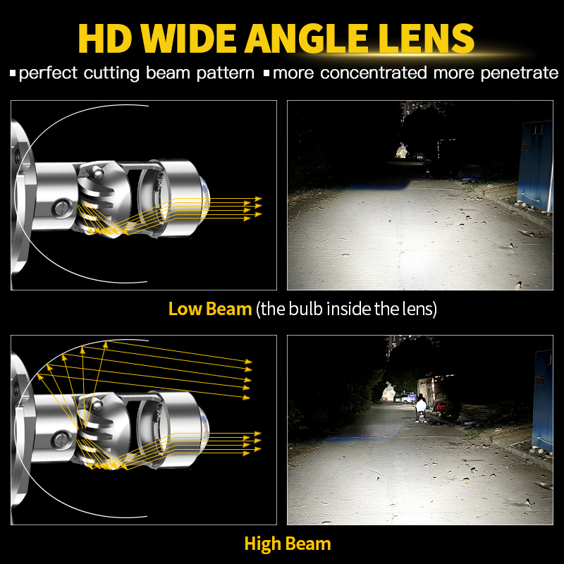 H4 HS1 LED รถจักรยานยนต์ไฟหน้า - Home Cinema With Projector บทวิจารณ์และราคา