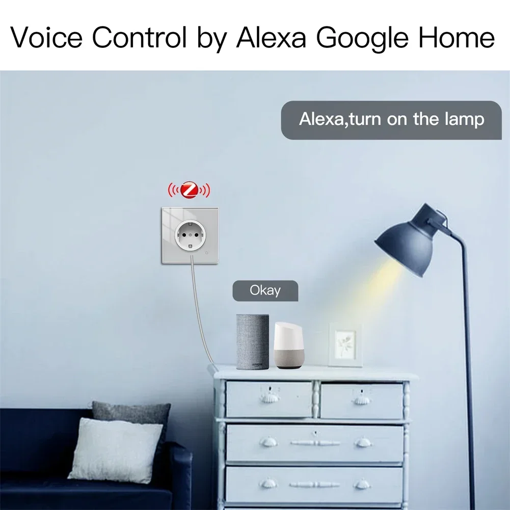 Moes ZigBee ซ็อกเก็ตผนัง WIFI  - Home Cinema Alexa บทวิจารณ์และราคา