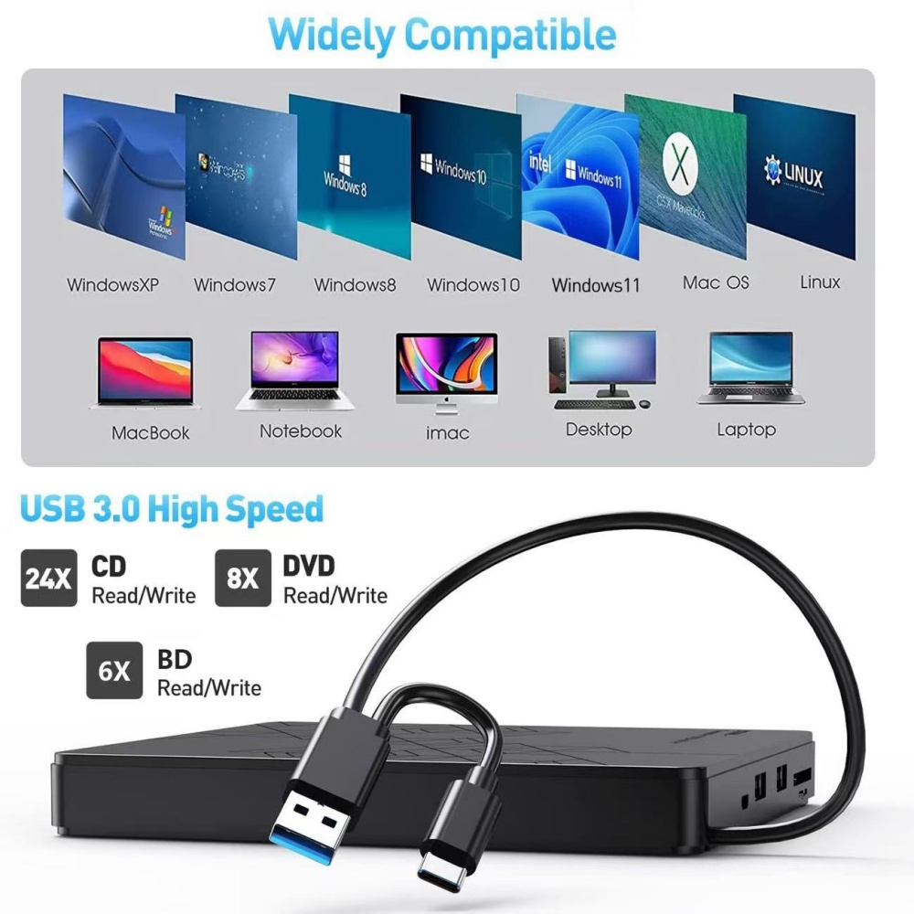 ไดรฟ์ Blu-ray ภายนอก 5-in-1, แ - Blu Ray Disc Player บทวิจารณ์และราคา