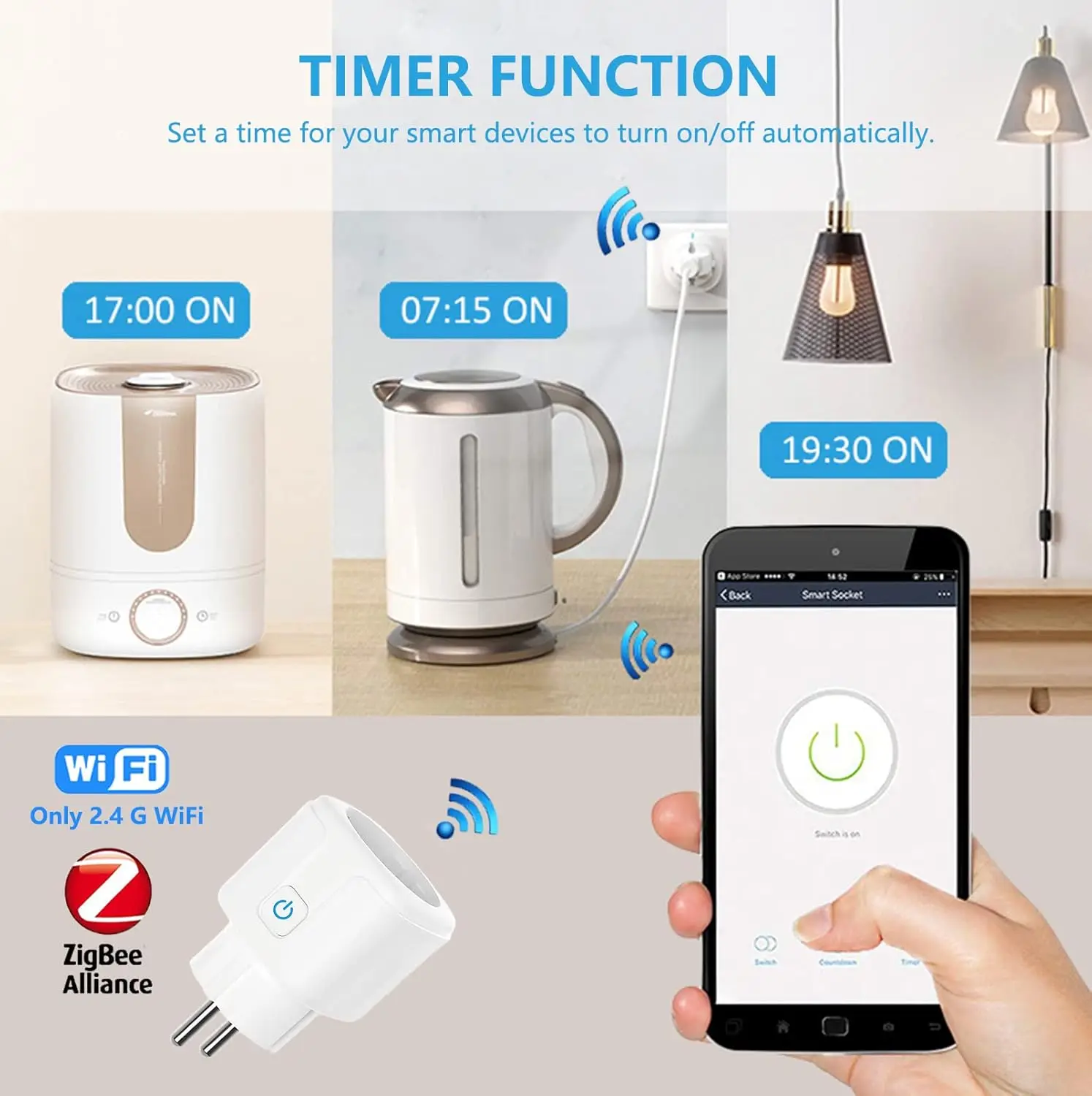 ปลั๊ก ZigBee EU 16A/20A ปลั๊กอ - Home Cinema Alexa บทวิจารณ์และราคา