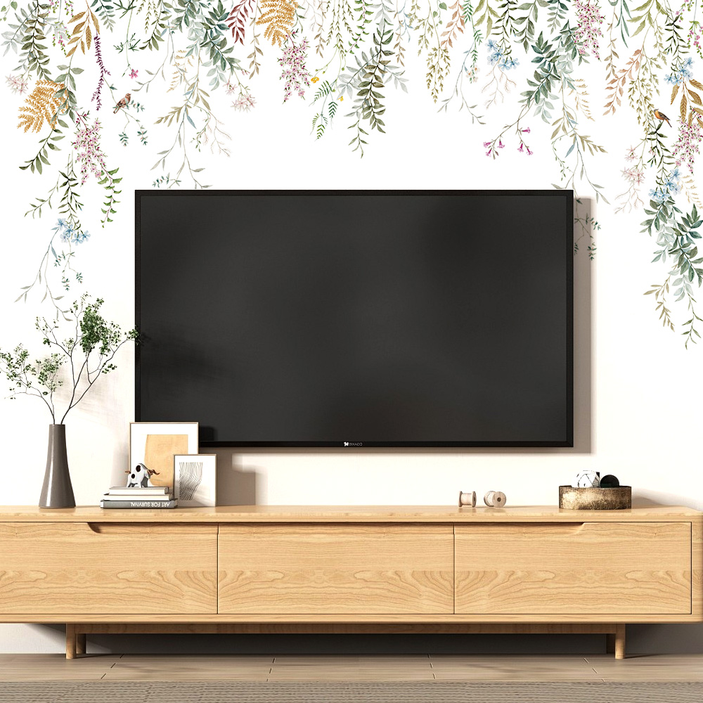 สติ๊กเกอร์ติดผนังลายต้นไม้สีเข - Home Cinema Wallpaper บทวิจารณ์และราคา