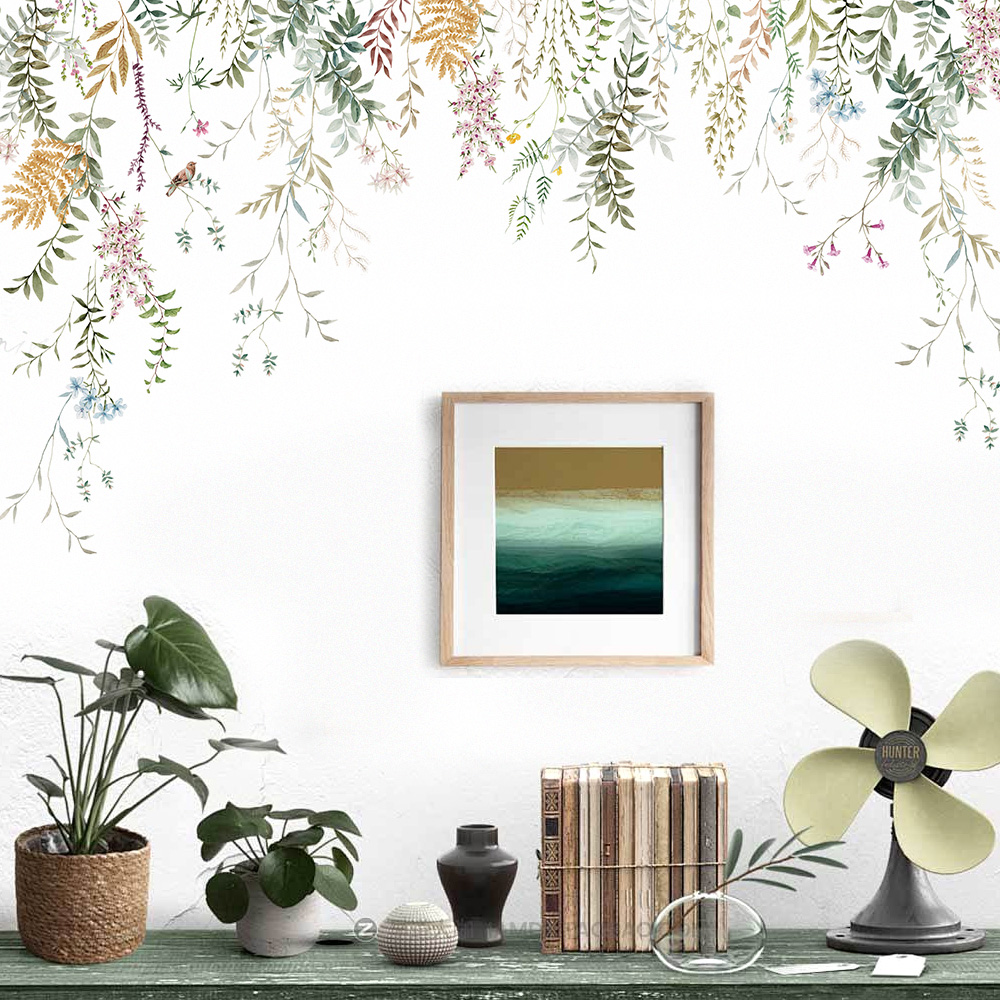 สติ๊กเกอร์ติดผนังลายต้นไม้สีเข - Home Cinema Wallpaper บทวิจารณ์และราคา