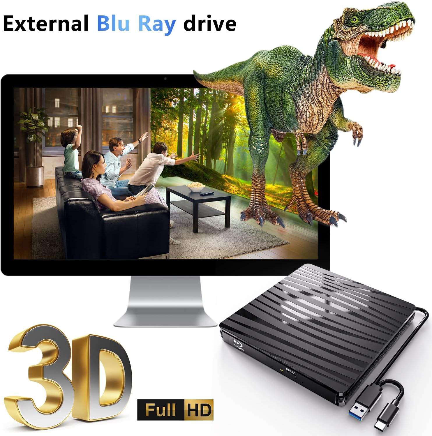 ไดรฟ์ออปติคอลบลูเรย์ภายนอก USB - Blu Ray Disc Player บทวิจารณ์และราคา